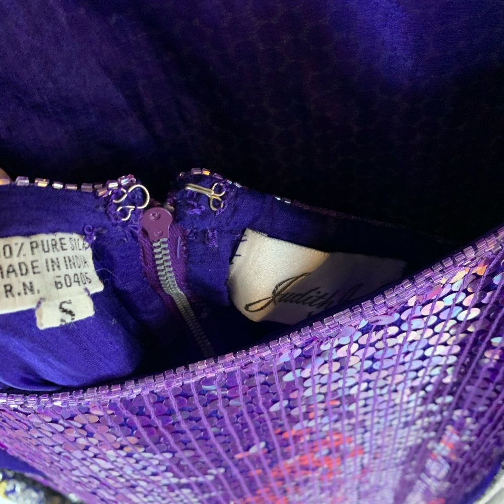 Judith Ann purple and silver bead/sequin 2 pc set - Picture 7 of 7